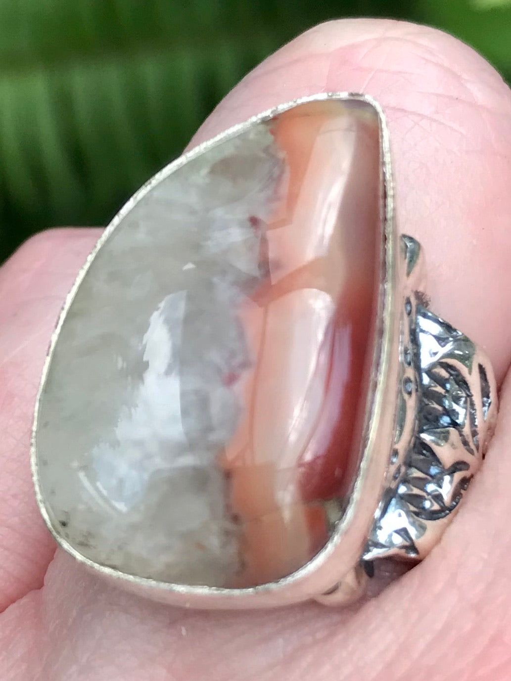 Agate Ring Size 8 Adjustable - Morganna’s Treasures 