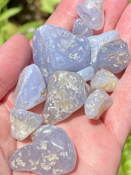Blue Lace Agate Tumbled Stones - Morganna’s Treasures 
