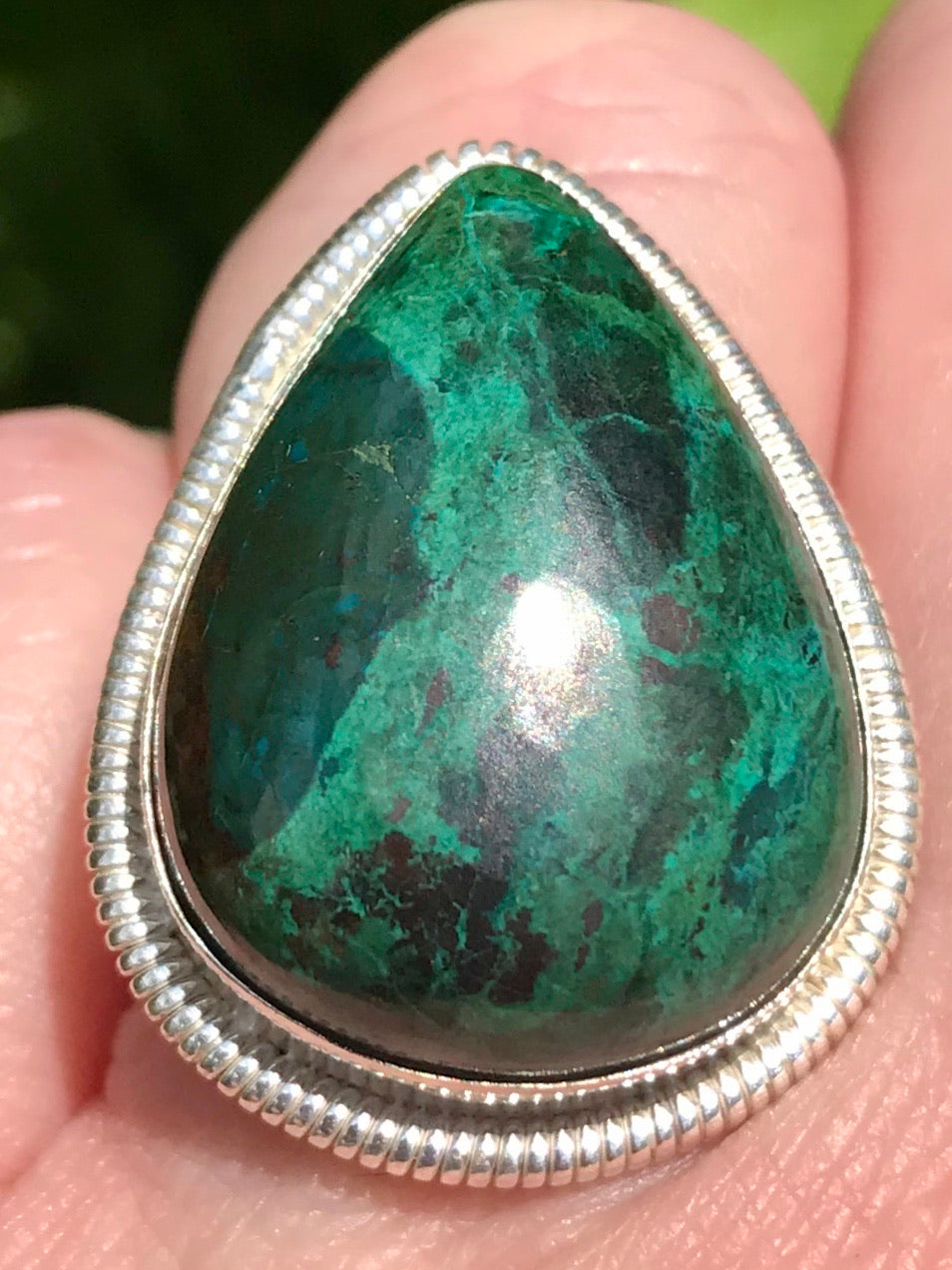 Chrysocolla Cocktail Ring Size 8 - Morganna’s Treasures 