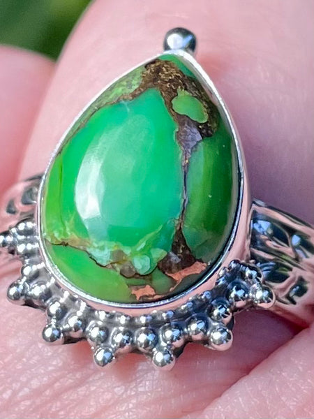 Green Copper Turquoise Ring Size 8.5 - Morganna’s Treasures 