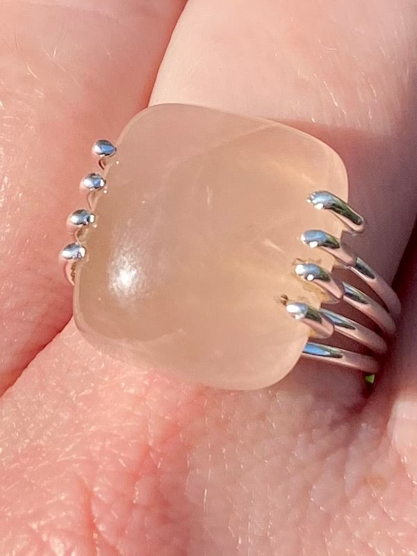 Rose Quartz Ring Size 8 - Morganna’s Treasures 