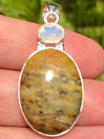 Ocean Jasper and Opalite Pendant - Morganna’s Treasures 