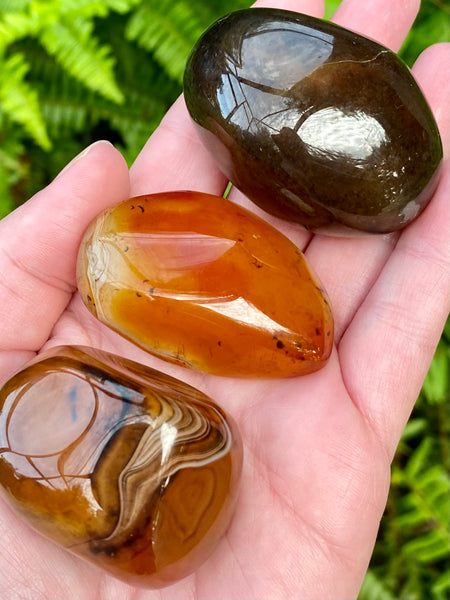 Small Sardonyx Palm Stones - Morganna’s Treasures 