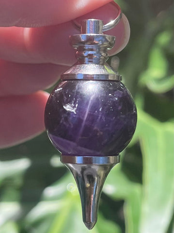 Purple Amethyst Ball Pendulum - Morganna’s Treasures 