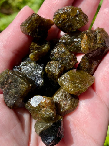 Small Epidote Palm Stones - Morganna’s Treasures 