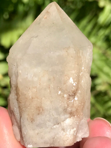 Rough Candle Quartz Palm Stone - Morganna’s Treasures 