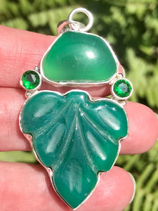 Carved Green Onyx Pendant - Morganna’s Treasures 