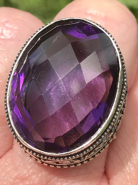 Large Amethyst Cocktail Ring Size 7.5 - Morganna’s Treasures 