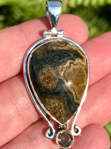 Ocean Jasper and Smoky Quartz Pendant - Morganna’s Treasures 