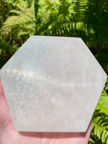 Selenite Hexagon Charging Plate - Morganna’s Treasures 