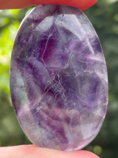 Purple Fluorite Palm Stone - Morganna’s Treasures 