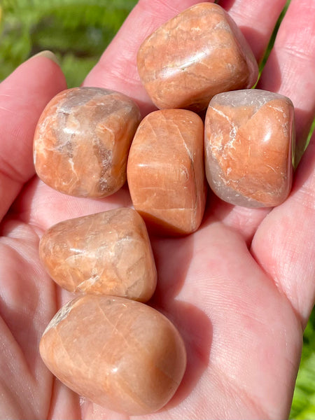 Peach Moonstone Tumbled Stones - Morganna’s Treasures 