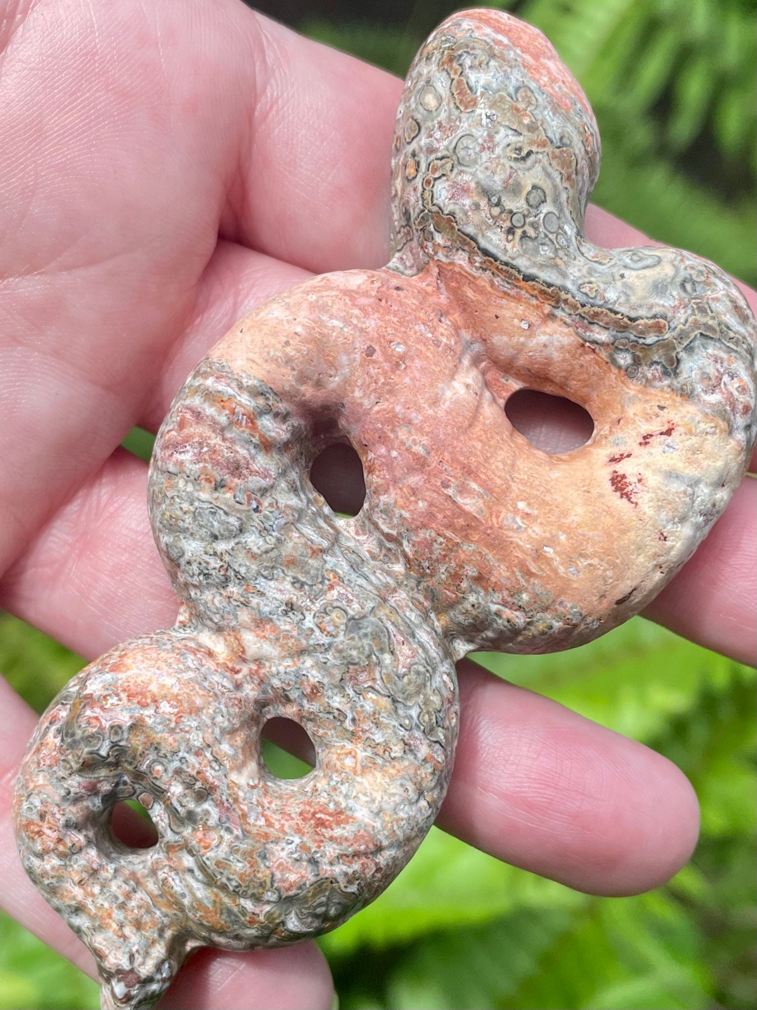 Leopard Skin Jasper Carved Snake - Morganna’s Treasures 