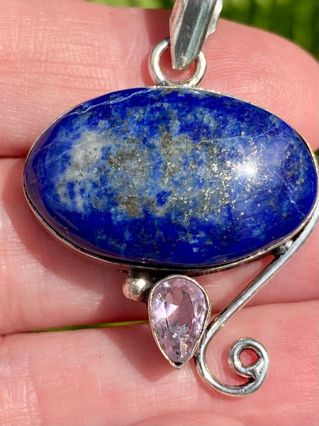 Lapis Lazuli and Purple Amethyst Pendant - Morganna’s Treasures 