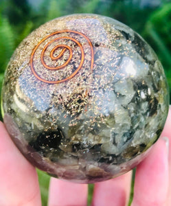 Labradorite Orgonite Crystal Ball - Morganna’s Treasures 