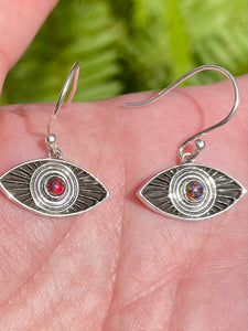 Fire Opal Evil Eye Earrings - Morganna’s Treasures 