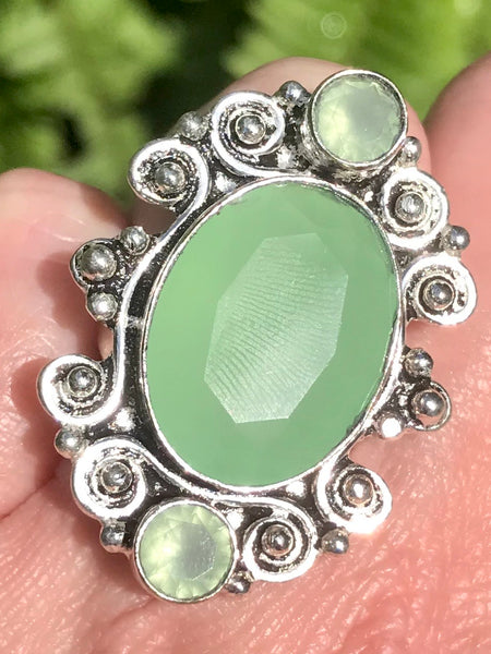 Green Chalcedony Cocktail Ring Size 7 - Morganna’s Treasures 