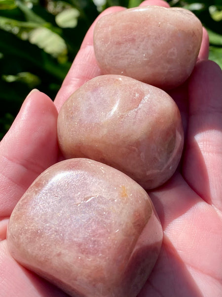 Extra Large Strawberry Quartz Tumbled Stones - Morganna’s Treasures 