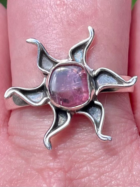 Pink Tourmaline Sun Ring Size 9.5 - Morganna’s Treasures 