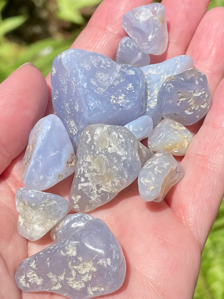 Blue Lace Agate Tumbled Stones - Morganna’s Treasures 