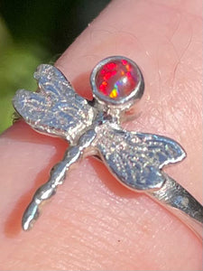Dragonfly Fire Opal Ring Size 6 - Morganna’s Treasures 