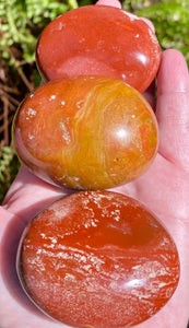 Medium Red Jasper Palm Stones - Morganna’s Treasures 