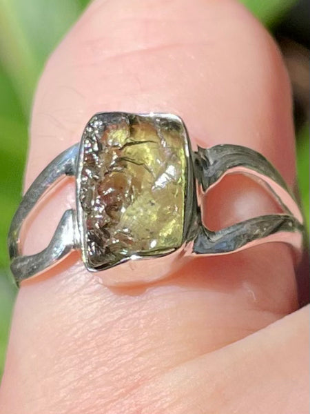 Rough Green Apatite Ring Size 7 - Morganna’s Treasures 