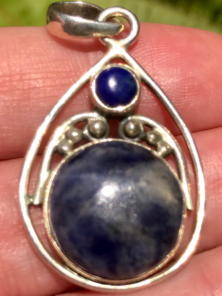 Sodalite and Lapis Lazuli Pendant - Morganna’s Treasures 
