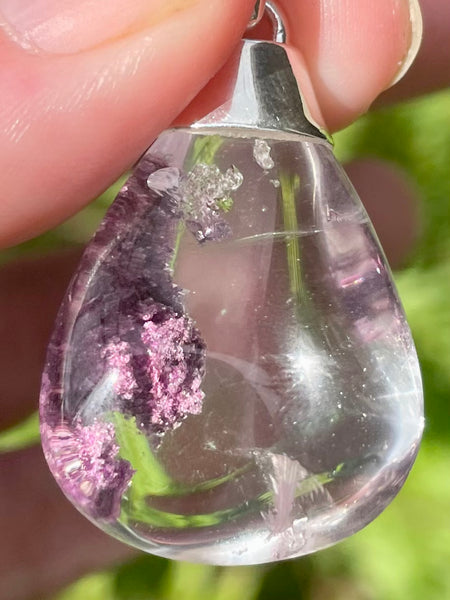 Purple Garden Quartz (Lodolite) Pendant - Morganna’s Treasures 