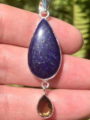 Lapis Lazuli and Smoky Quartz Pendant - Morganna’s Treasures 