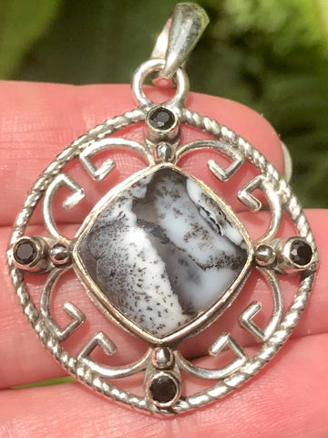 Merlinite and Black Spinel Pendant - Morganna’s Treasures 