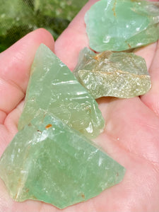Large Rough Green Calcite Stones - Morganna’s Treasures 