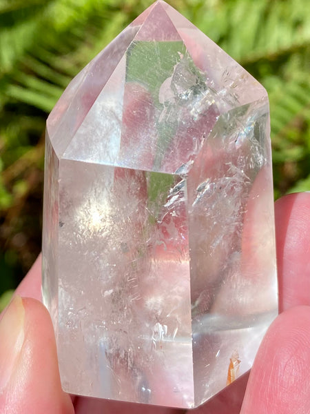 Clear Quartz Crystal Point with Rainbows - Morganna’s Treasures 