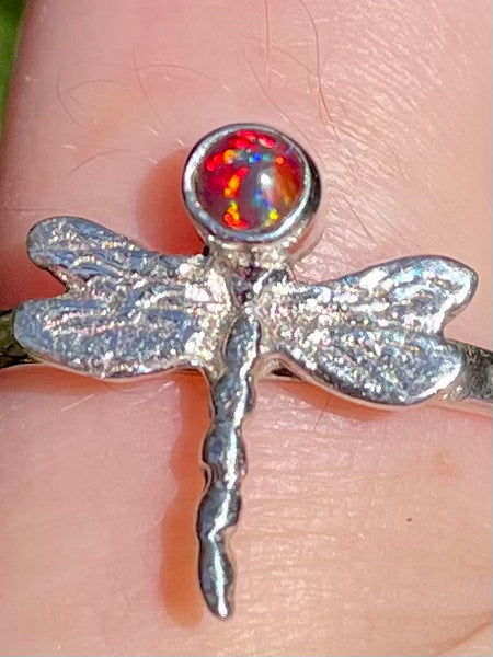 Dragonfly Fire Opal Ring Size 6 - Morganna’s Treasures 