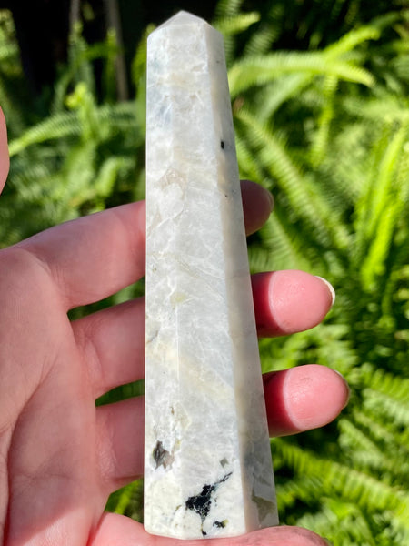 Rainbow Moonstone Crystal Healing Wand - Morganna’s Treasures 