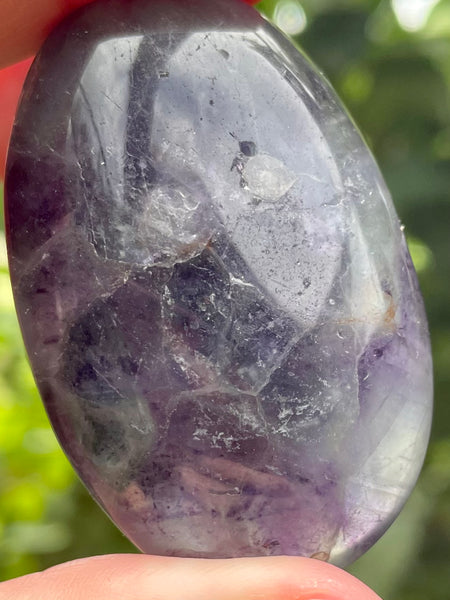 Purple Fluorite Palm Stone - Morganna’s Treasures 