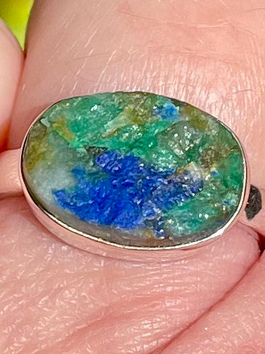 Rare Dioptase Azurite Ring Size 7 - Morganna’s Treasures 