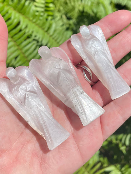 Selenite Pocket Angel - Morganna’s Treasures 