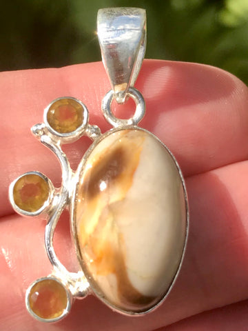 Mookaite Jasper and Citrine Pendant - Morganna’s Treasures 