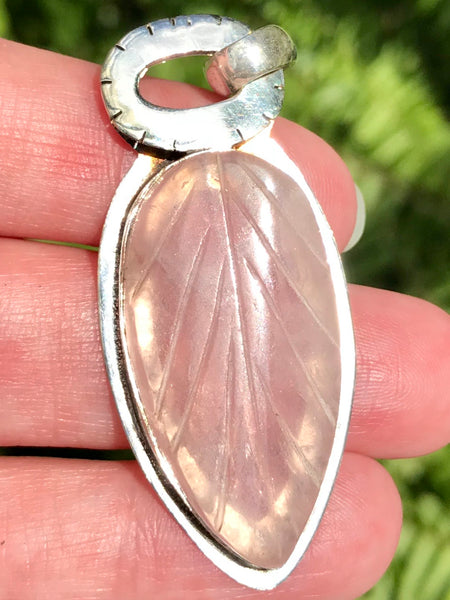 Carved Rose Quartz Pendant - Morganna’s Treasures 