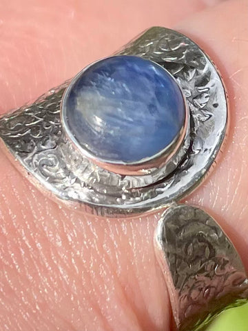 Blue Kyanite Ring Size 8.5 Adjustable - Morganna’s Treasures 