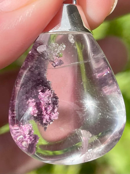 Purple Garden Quartz (Lodolite) Pendant - Morganna’s Treasures 