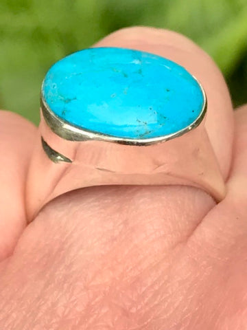 Blue Turquoise Ring Size 7.5 - Morganna’s Treasures 