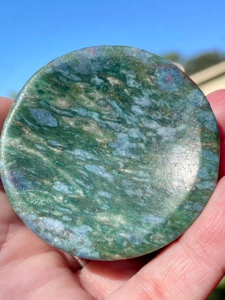 Ruby in Fuchsite Bowl - Morganna’s Treasures 