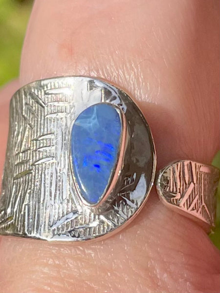 Australian Opal Ring Size 8.5 Adjustable - Morganna’s Treasures 