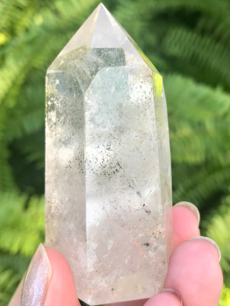 Large Garden Quartz (Lodolite) with Chlorite Healing Wand from Taiwan - Morganna’s Treasures 