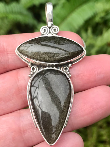 Gold Sheen Obsidian Pendant - Morganna’s Treasures 