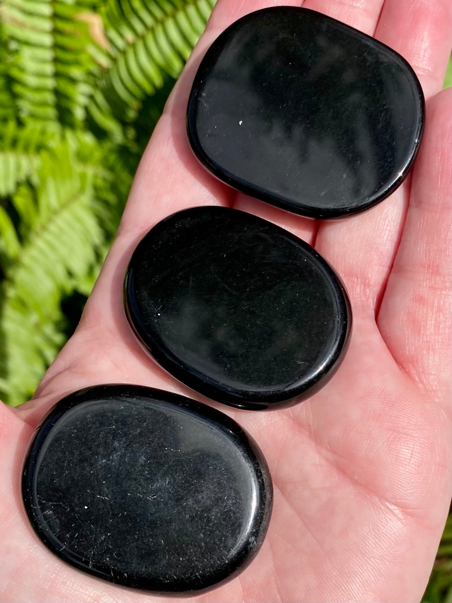 Black Obsidian Palm Stones - Morganna’s Treasures 