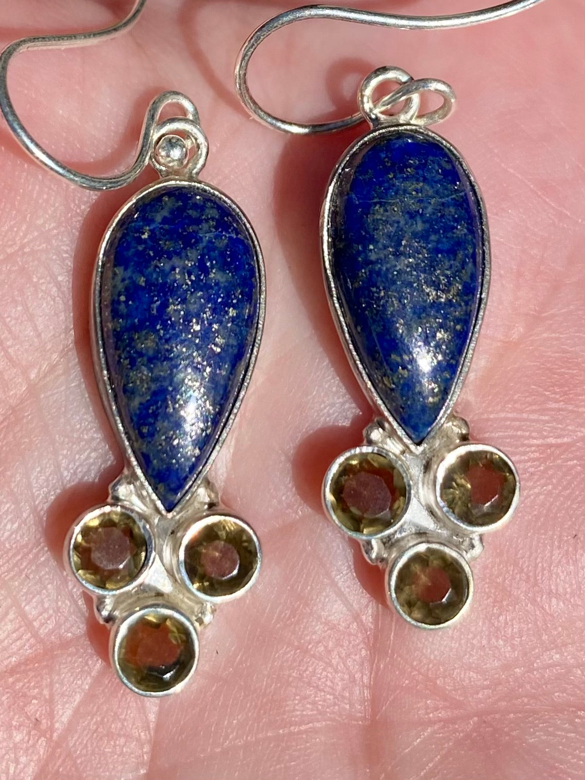 Lapis Lazuli and Smoky Quartz Earrings - Morganna’s Treasures 