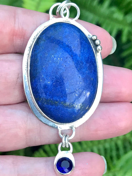 Lapis Lazuli and Blue Sapphire Pendant - Morganna’s Treasures 